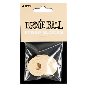 Ernie Ball Strap Blocks - Cream, 4 pack