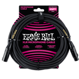Ernie Ball XLR (M) to XLR (F) Mic Cable - Black, 25 ft