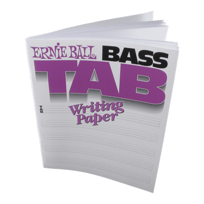 Ernie Ball Bass Tab Writing Paper Book